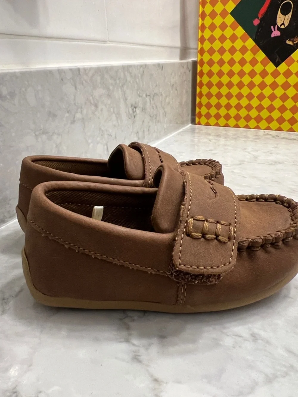 Cat & Jack Tan Brown Kids Moccasin Loafers